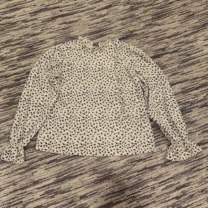 Zara kids blouse with black flowers